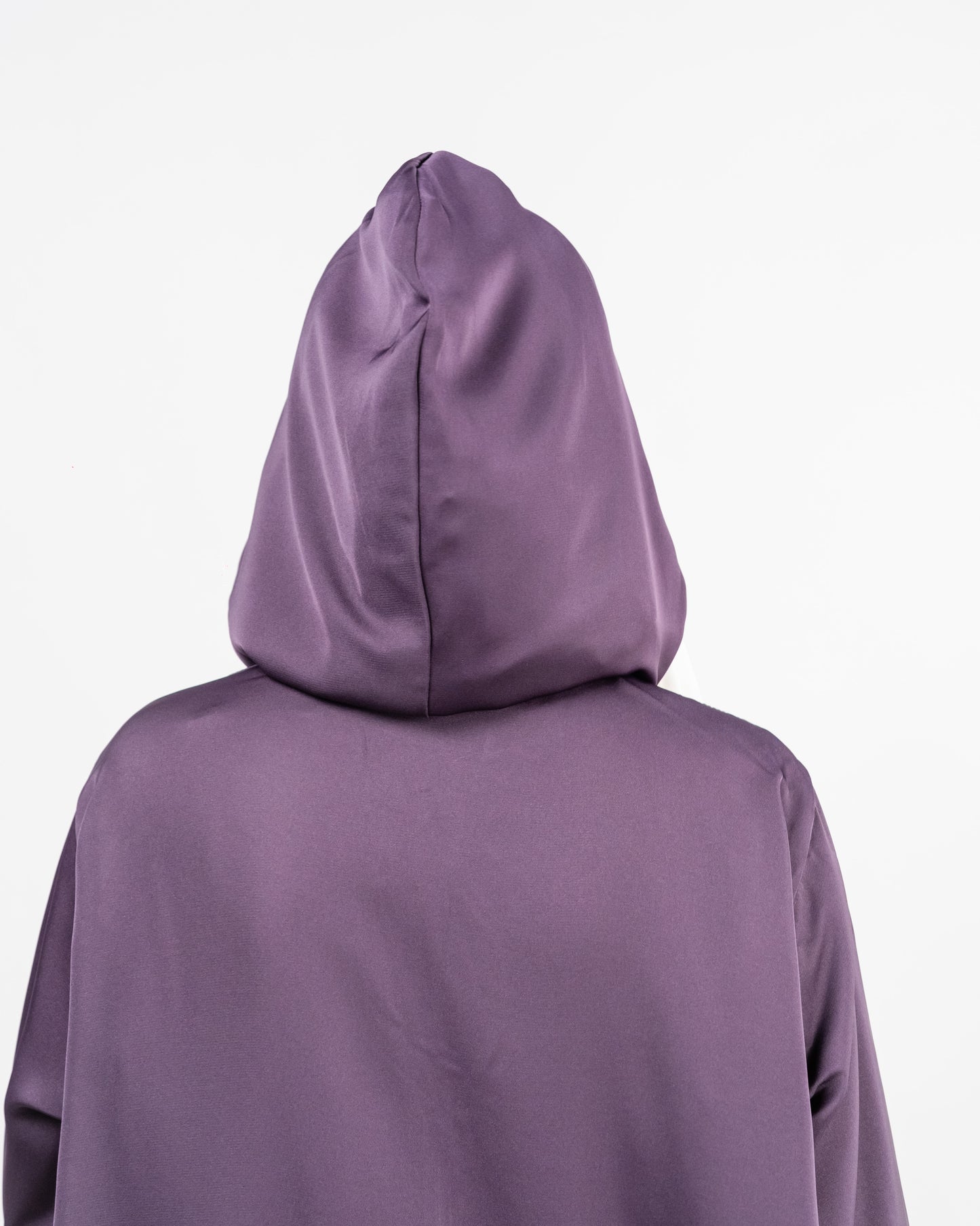 Zoha || Purple Hoodie Abaya || Double Georgette Fabric