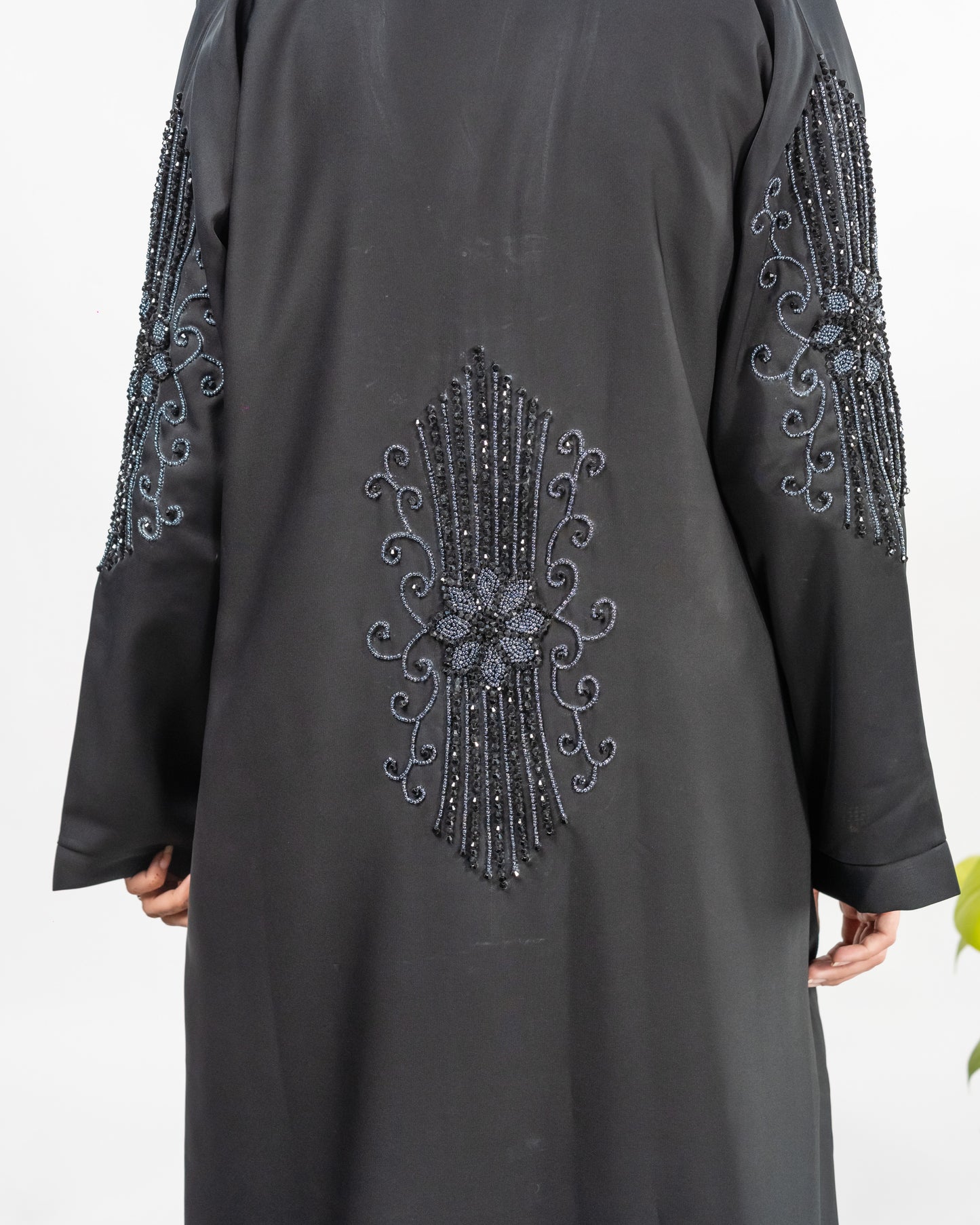 Paras || Beaded-Crafted Abaya || Nida fabric