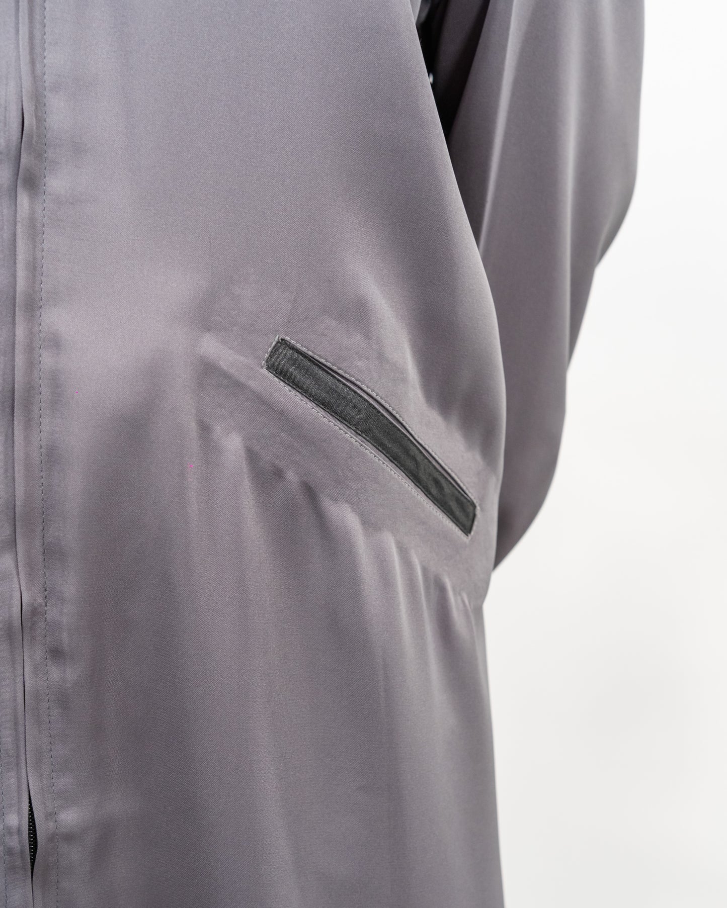 Maheen || Grey Hoodie Abaya || Double Georgette Abaya