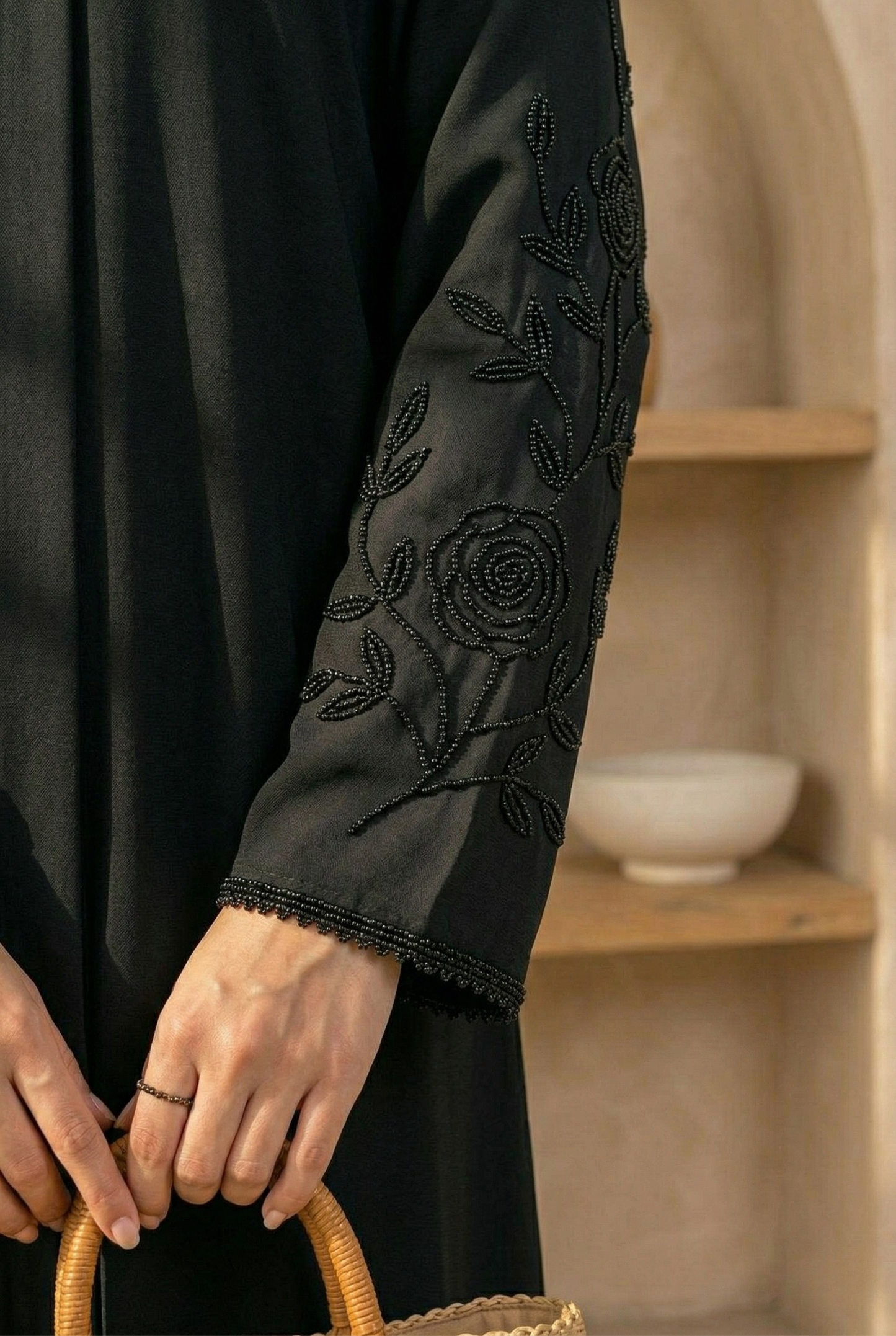 Romaisa || Mid-Night Black Abaya || Turkish Nida Fabric