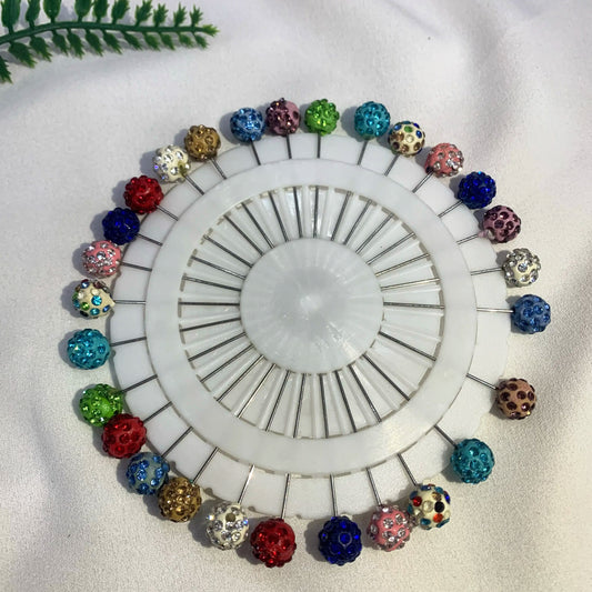 Fancy Ball Pins || Multi || Pack of 3