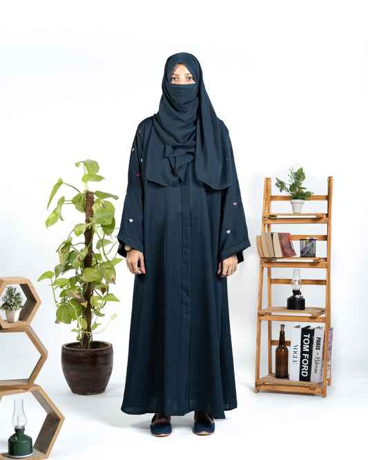 Muskan || Deep Sage Abaya || Nida Fabric
