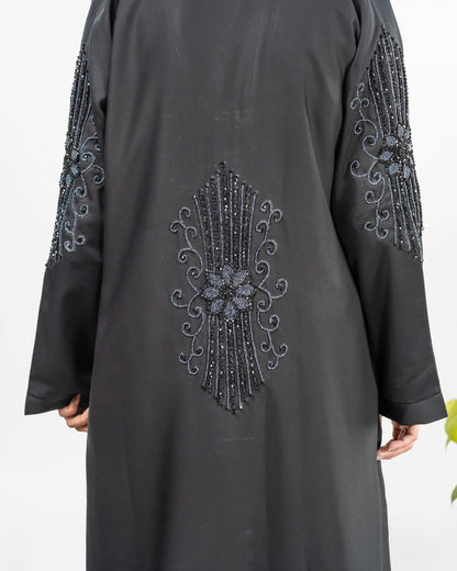 Paras || Beaded-Crafted Abaya || Nida fabric