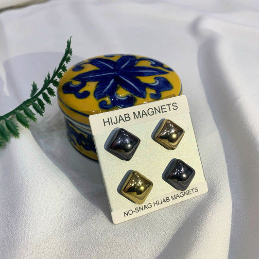 Metal Magnet Pins || Square || Set of 2