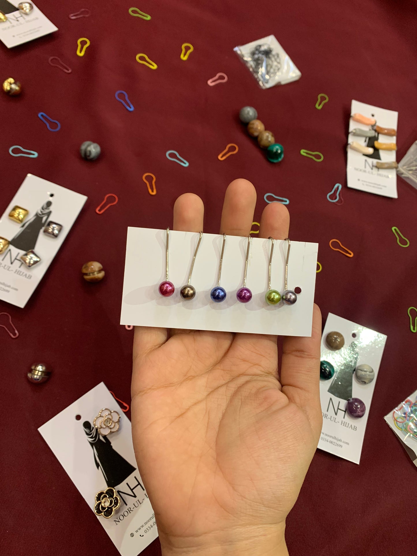 Twist Pins (3pc)|| Hijab Pins || Multicolored