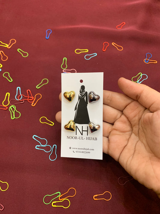 Metal Magnets (2pc) || Hijab Magnets || Hearts